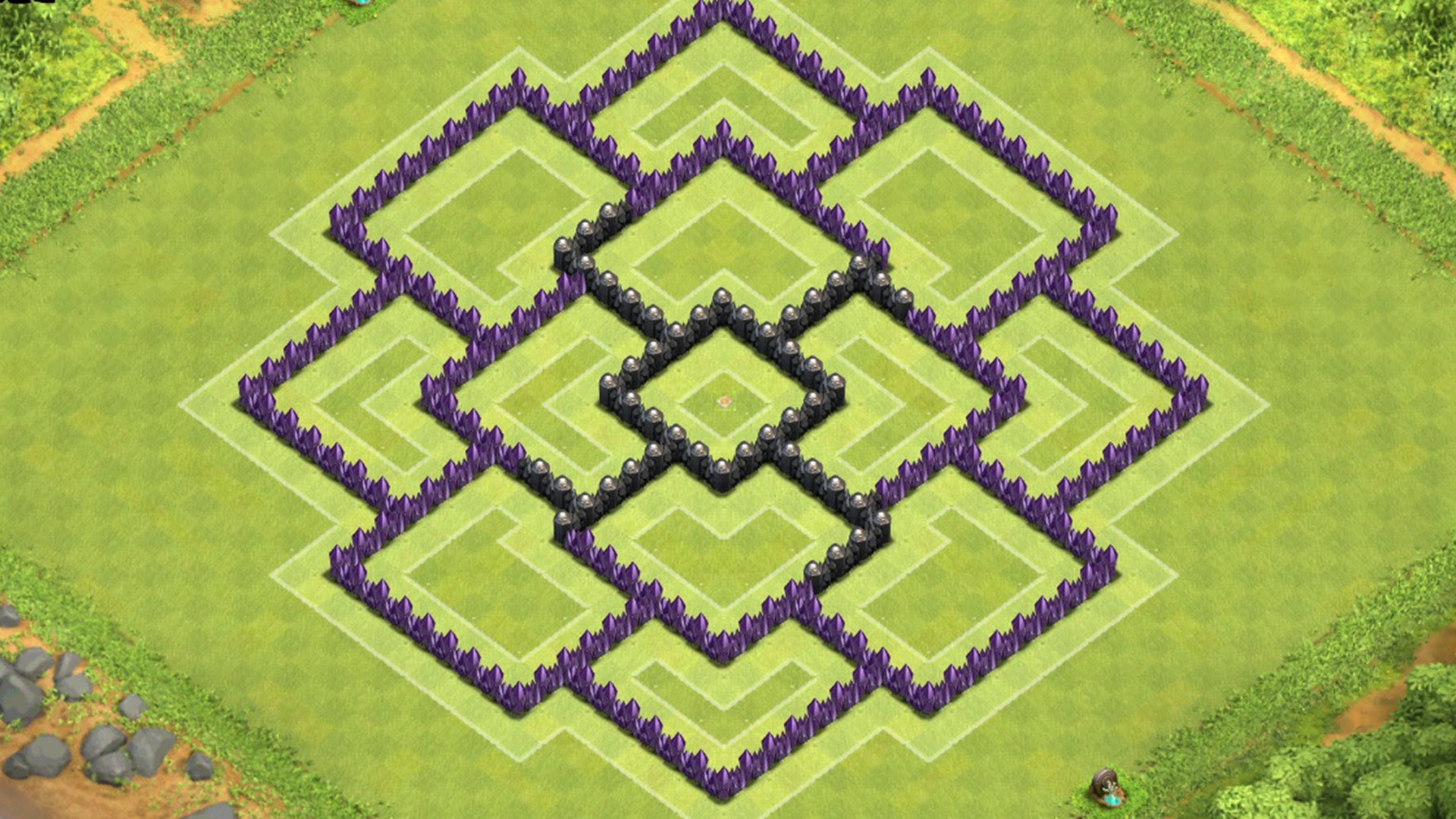 Clash of Clans Town Hall 8 Defense (CoC TH8) BEST Trophy Base Layout